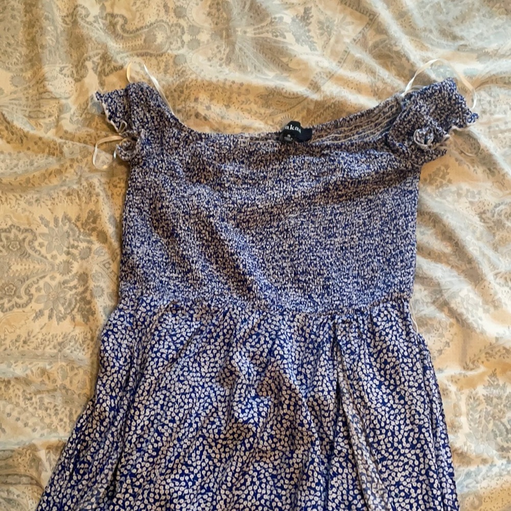Blue print dress (long)